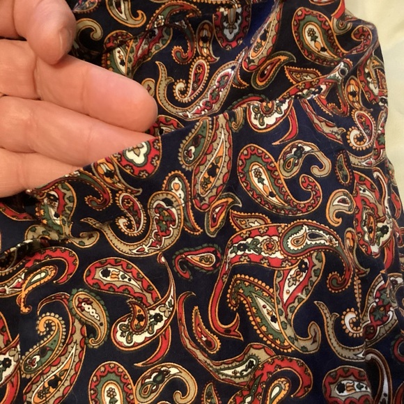 Vintage Sea Island Loungewear Paisley Robe with travel bag made in USA - Picture 9 of 14